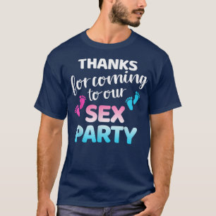 Camiseta Gênero engraçado revela obrigados vindo para nossa