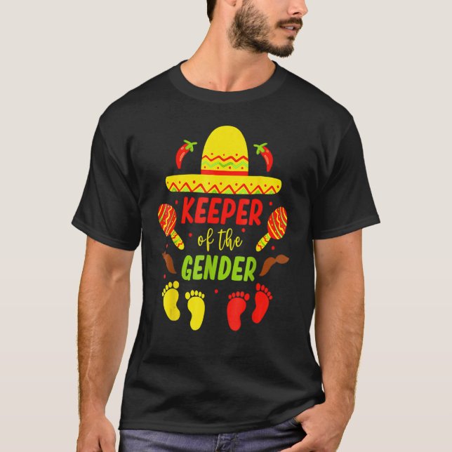 Camiseta Gênero mexicano Revela Cinco de Mayo Chá de fralda (Frente)