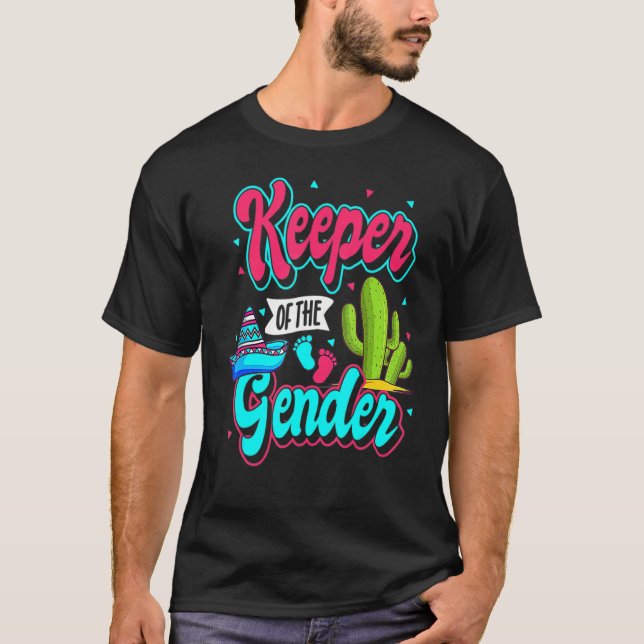 Camiseta Gênero mexicano Revela Cinco de Mayo Chá de fralda (Frente)