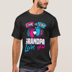 Camiseta Gênero Reveal Bebê Rosa Ou Vovô Azul Te Ama