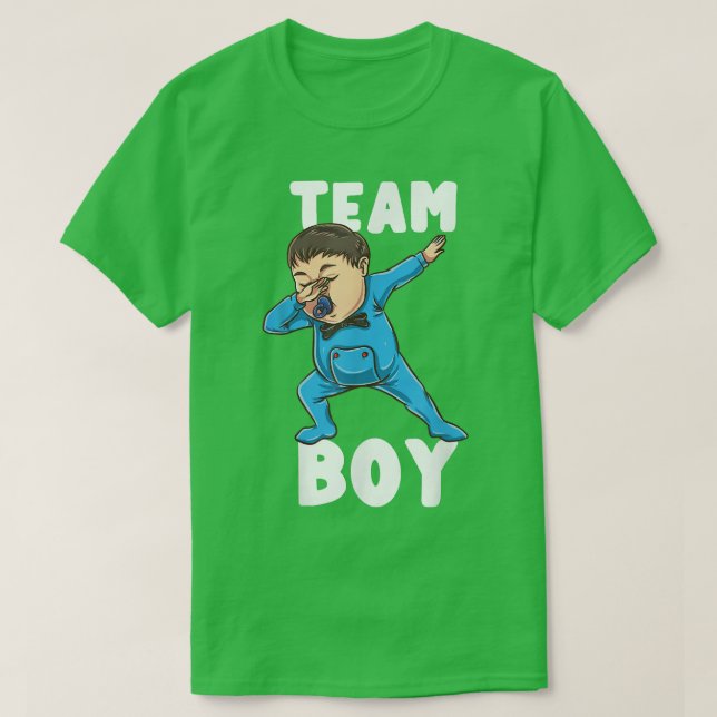 Camiseta Gênero Reveal Dabbing Team Boy 371 (Frente do Design)