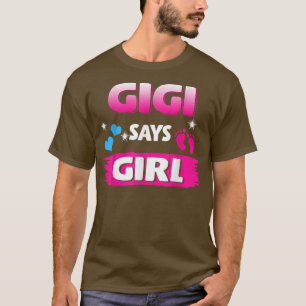 Camiseta Gênero Reveal Gigi Diz Menina Correspondente Bebê