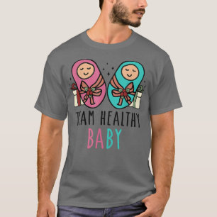 Camiseta Gênero Reveal Party Equipe Saudável Bebê