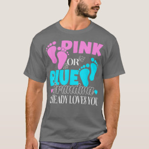 Camiseta Gênero Reveal Party s Rosa ou Azul Avó ama Y