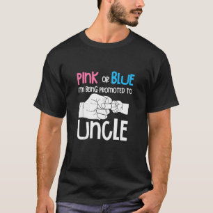 Camiseta Gênero Revela Azul ou Rosa Que Estou Sendo Promovi
