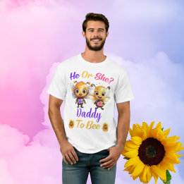 Camiseta Gênero revela que ele ou ela Pai ser branco unísex
