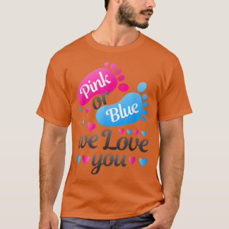 Camiseta Gênero Revela Rosa ou Azul Nós Te Amo Branco