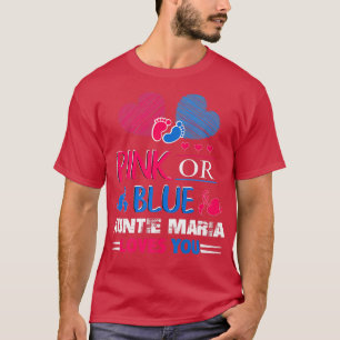 Camiseta Gênero Revela Rosa Ou Azul Tia Maria Te Ama