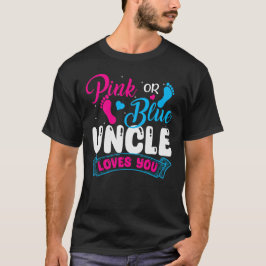 Camiseta Gênero Revela Tio Rosa Azul Tio Te Ama