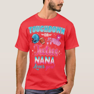 Camiseta Gênero revela touchdowns ou Tutus Nana Matching Ba