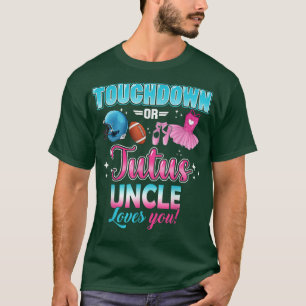 Camiseta Gênero revela touchdowns ou Tutus Tio Match B