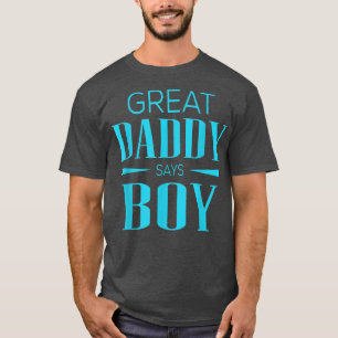 Camiseta Gênero Revelação Pai Excelente Diz Menino Correspo