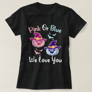 Camiseta Gênero Revelação Queda Tema do Dia das Bruxas - Ab