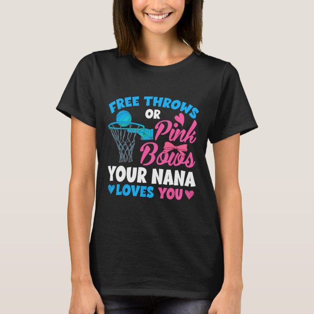 Camiseta Gênero Revelam Linhas Grátis Ou Arcos Rosa Que Nan (Frente)