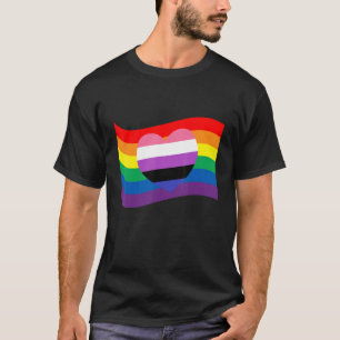 Camiseta Gênero Sinalizador Fluido Cardíaco Lgbtq Direitos