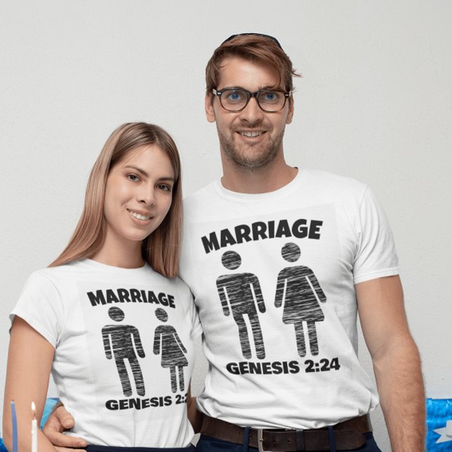 CAMISETA GÊNESE CASAMENTO CRISTÃ 2:24 T-SHIRTS (Criador carregado)
