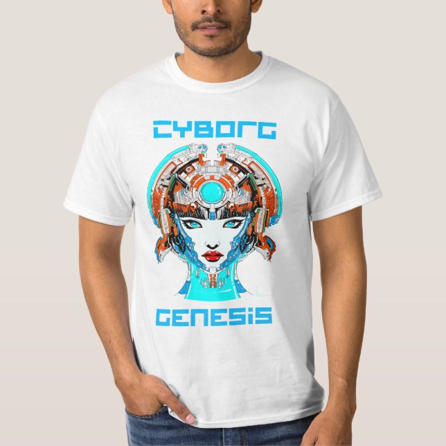 Camiseta Gênese Cyborg: O Despertar (Frente)