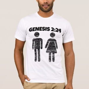 Camiseta GENESIS 2:24 CASAMENTOS Bíblicos T-SHIRTS