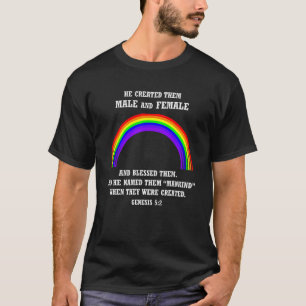 Camiseta Gênesis 5 2 Criado por Deus Masculino Feminino Chr