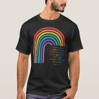 Camiseta Gênesis 913 Arco-íris Cristão Promessa de Deus Deu