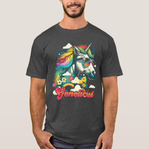 Camiseta Geneticista do Rainbow Unicorn