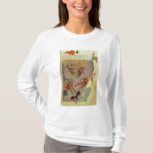 Camiseta Genghis Khan (c.1162-1227) que luta os chineses