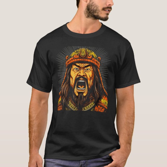 Camiseta Genghis Khan Mongolian Empire War Conquerer (Frente)