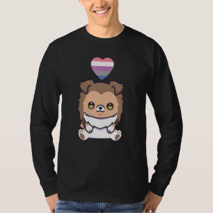 Camiseta Gengibre Cães Lgbtq Shetland Sheepdog Pr