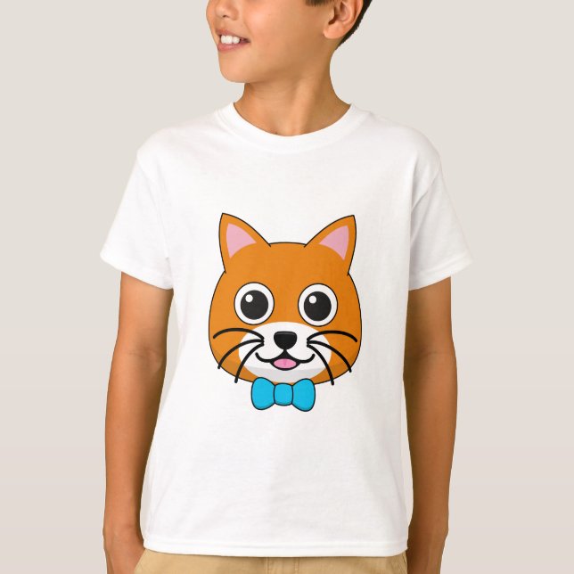 Camiseta Gengibre Feliz e Bonito com Papillon (Frente)