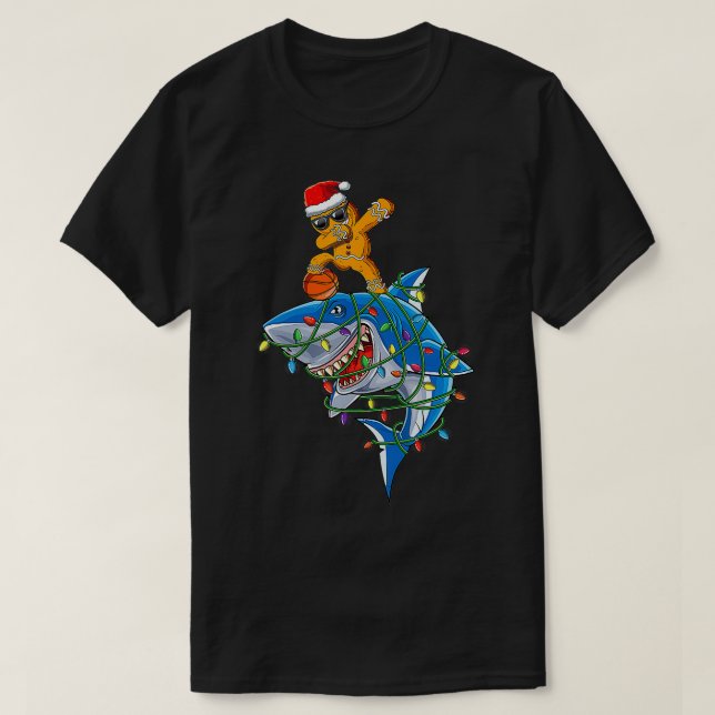 Camiseta Gengibre Gengibre Gelerpão Gelado Basquete Xmas G (Frente do Design)