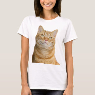 Camiseta Gengibre grande olhos verdes brancos