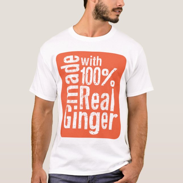 Camiseta Gengibre real de 100% (Frente)
