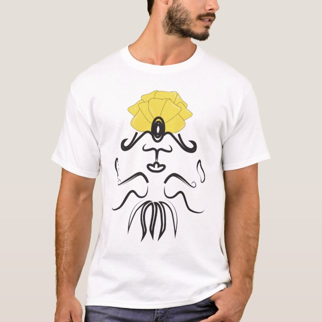 Camiseta Genie Petal Hat Line Art T-Shirt (Frente)