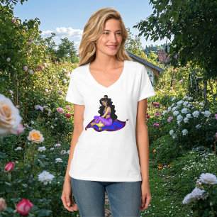 Camiseta Genie Tapete Mágico Lâmpada Céu Azul
