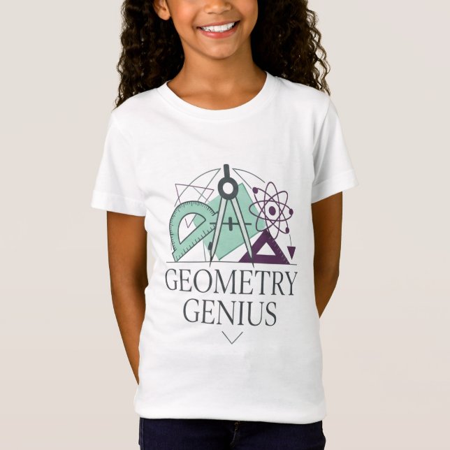 Camiseta Gênio da Geometria Matemática Ciência Volta às Aul (Frente)