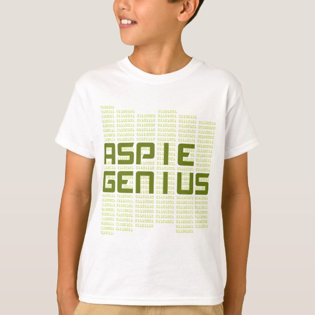 Camiseta Gênio de Aspie - computadores (Frente)
