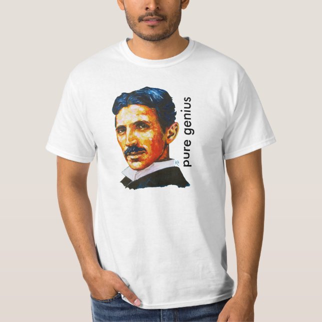 Camiseta Gênio puro de Tesla (Frente)