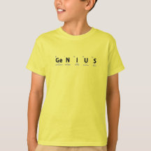 Camiseta 'Gênio' Tabela Periódica Humor Ciência Ed