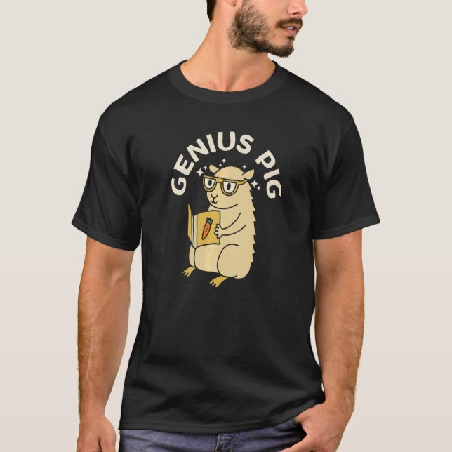 Camiseta Genius Pig Graphic Guiné Pig Owner Pet Cavy Anima (Frente)
