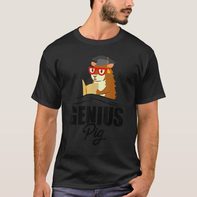 Camiseta Genius Pig Graphic Guiné Pig Owner Pet Cavy Anima (Frente)