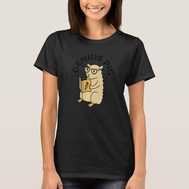 Camiseta Genius Pig Graphic Guiné Pig Owner Pet Cavy Anima (Frente)