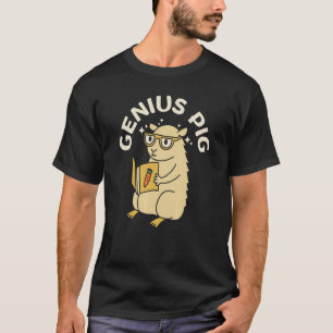 Camiseta Genius Pig Graphic Guiné Pig Owner Pet Cavy Anima