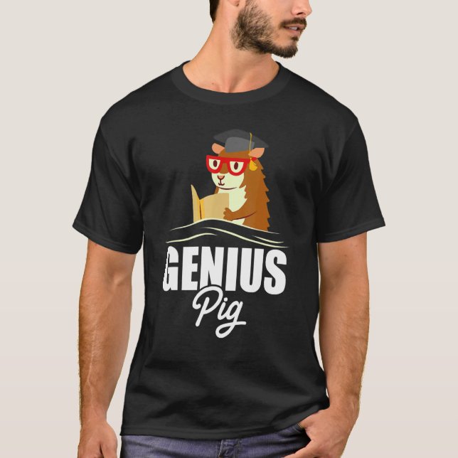 Camiseta Genius Pig Graphic Guiné Pig Owner Pet Cavy Anima (Frente)