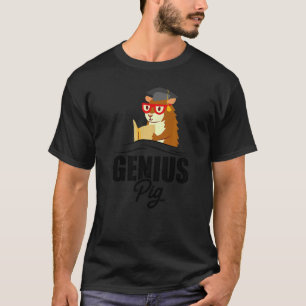 Camiseta Genius Pig Graphic Guiné Pig Owner Pet Cavy Anima