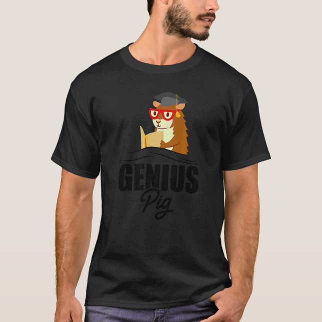 Camiseta Genius Pig Graphic Guiné Pig Owner Pet Cavy Anima (Frente)