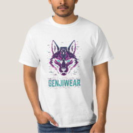 Camiseta Genjiwear Cyber Kitsune – Neon Fox Spirit Glitch T