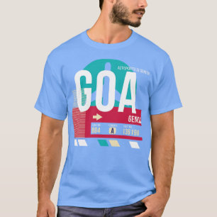 Camiseta Génova Itália - Código de Bagagem do Aeroporto GOA