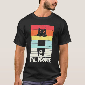 Camiseta Gente nojenta gato preto vintage