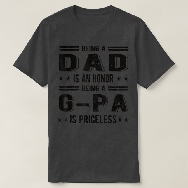 Camiseta Gente Orgulhosa GPa Melhor GPa Avô (Frente do Design)