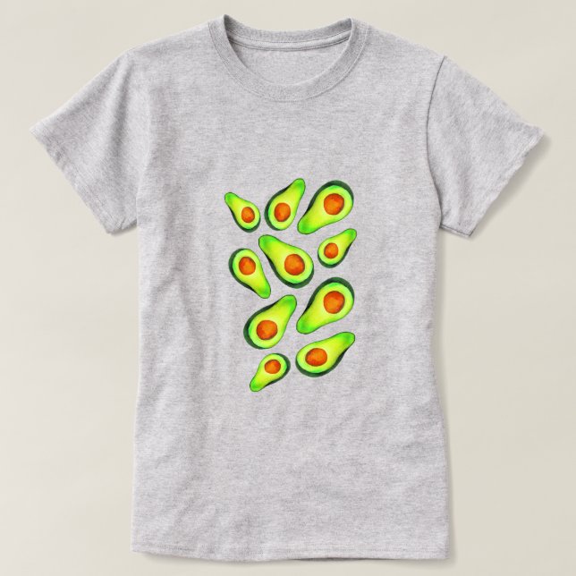 Camiseta Gente verde de fruta de saúde abacatada (Frente do Design)